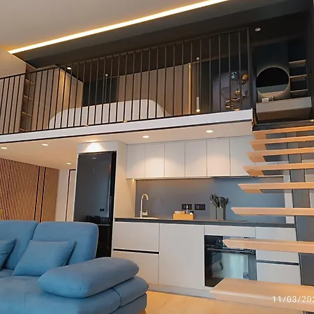 公寓 Sunset Retreat Stylish Loft By The Park 地拉那